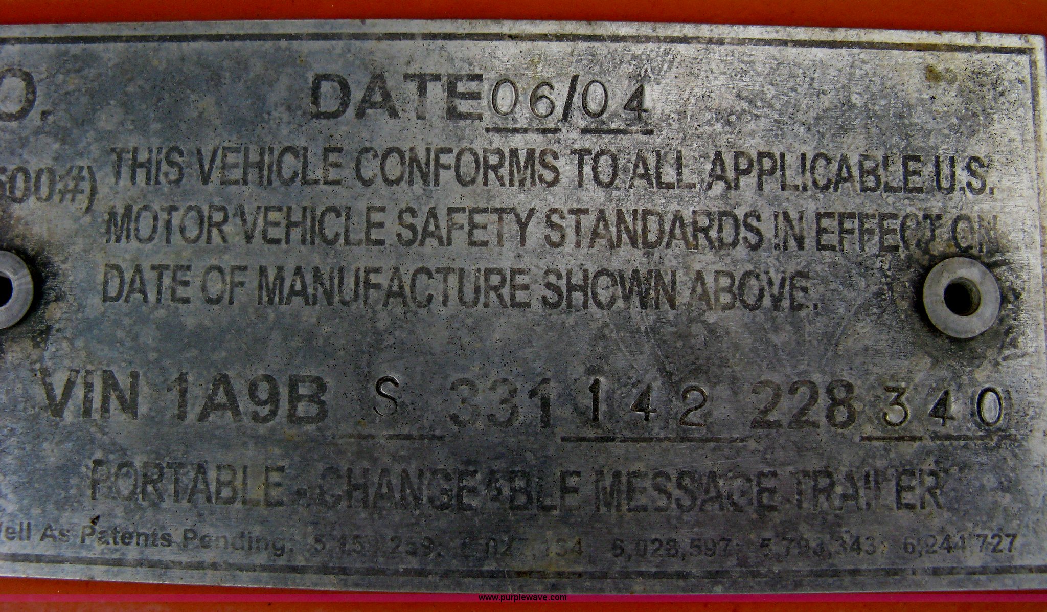 2004 AMSIG CMST331 portable message board in Catoosa, OK Item A6294 sold Purple Wave