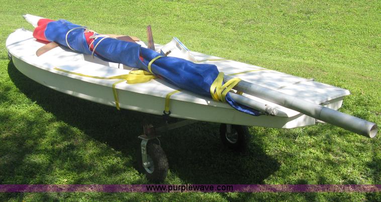 image for item A6319 1976 Sunfish 14' two person sailboat