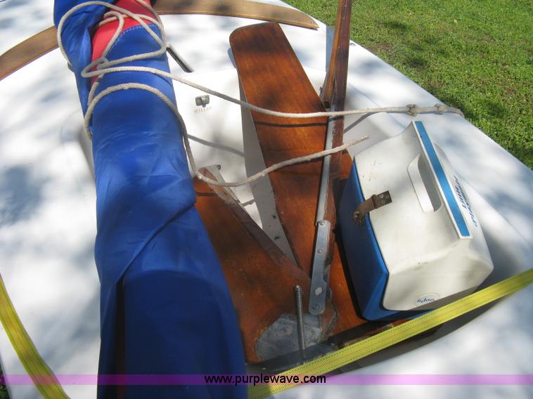 image for item A6319 1976 Sunfish 14' two person sailboat