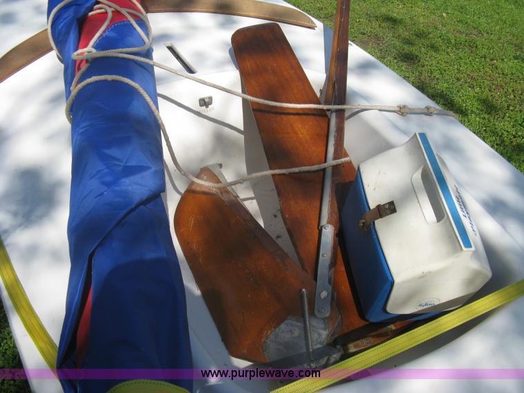 image for item A6319 1976 Sunfish 14' two person sailboat