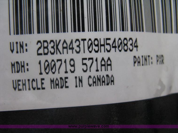 image for item A6325 2009 Dodge Charger police car