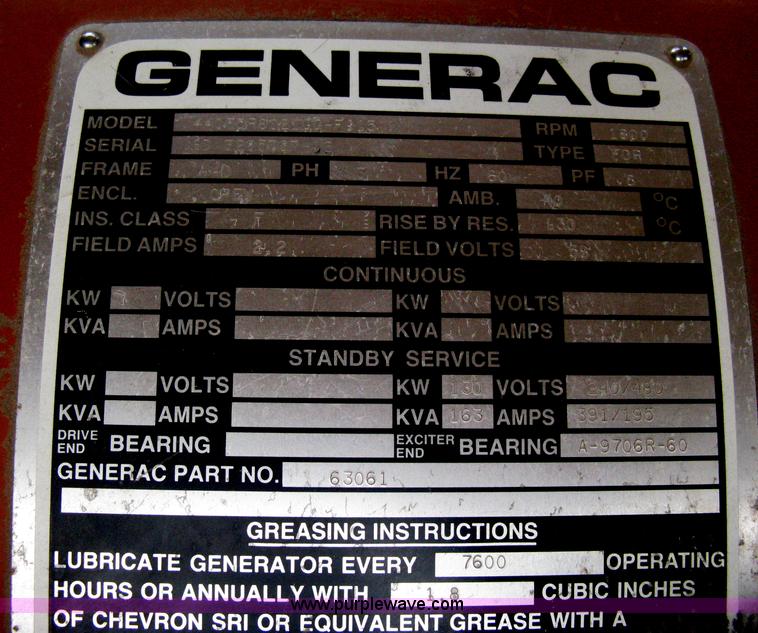 image for item A6327 Generac diesel powered generator