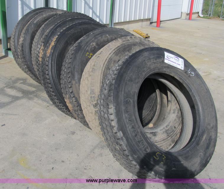 image for item B2695 (8) 285/75R24.5 recap tires