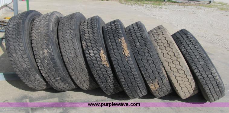 image for item B2695 (8) 285/75R24.5 recap tires