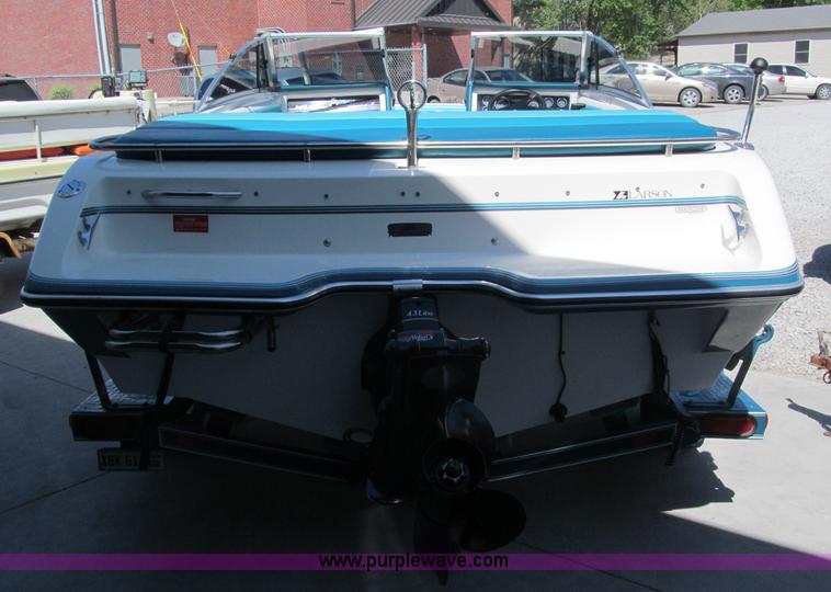 image for item B5130 1990 Larsen Lazer ST180 18' power boat with trailer