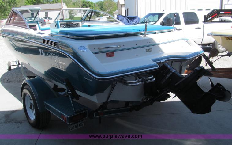 image for item B5130 1990 Larsen Lazer ST180 18' power boat with trailer