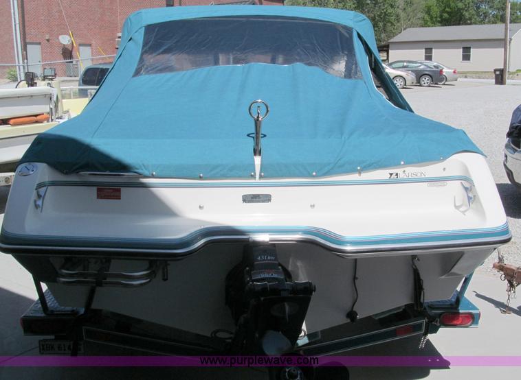 image for item B5130 1990 Larsen Lazer ST180 18' power boat with trailer