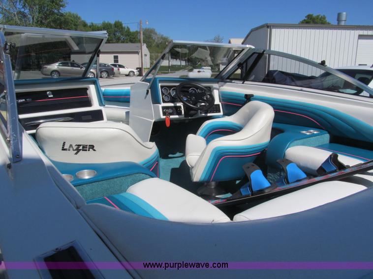 image for item B5130 1990 Larsen Lazer ST180 18' power boat with trailer