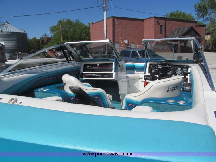 image for item B5130 1990 Larsen Lazer ST180 18' power boat with trailer