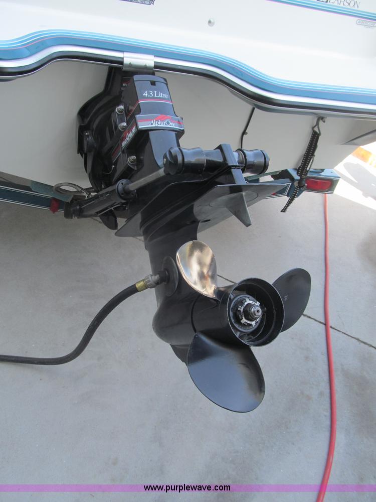 image for item B5130 1990 Larsen Lazer ST180 18' power boat with trailer