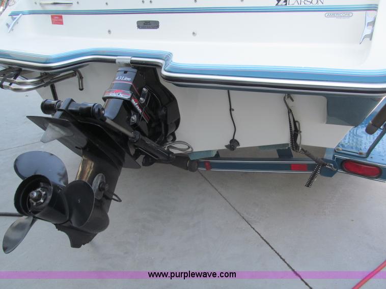 image for item B5130 1990 Larsen Lazer ST180 18' power boat with trailer