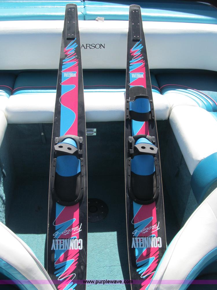 image for item B5130 1990 Larsen Lazer ST180 18' power boat with trailer