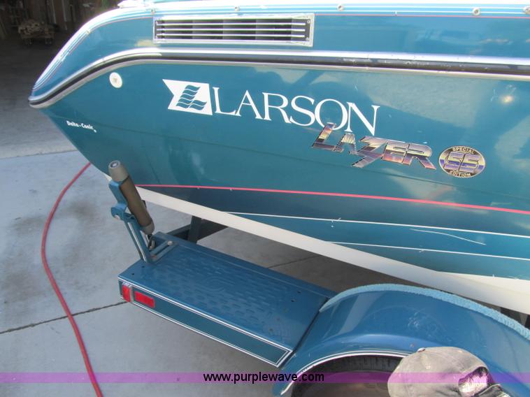 image for item B5130 1990 Larsen Lazer ST180 18' power boat with trailer