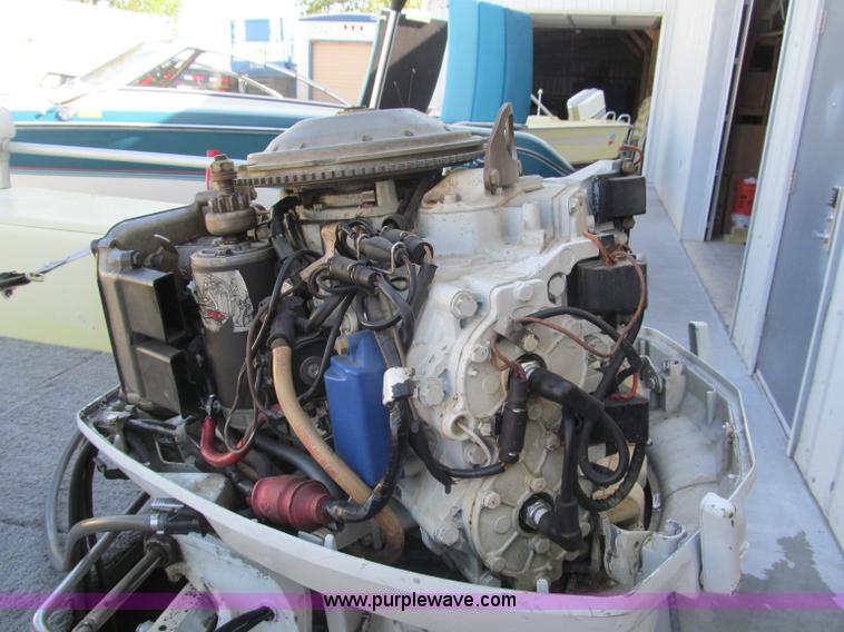 image for item B5131 1972 Anchor Plastics 614DVG 15 1/2' deck boat with Golden Rod trailer