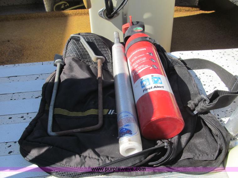 image for item B5131 1972 Anchor Plastics 614DVG 15 1/2' deck boat with Golden Rod trailer