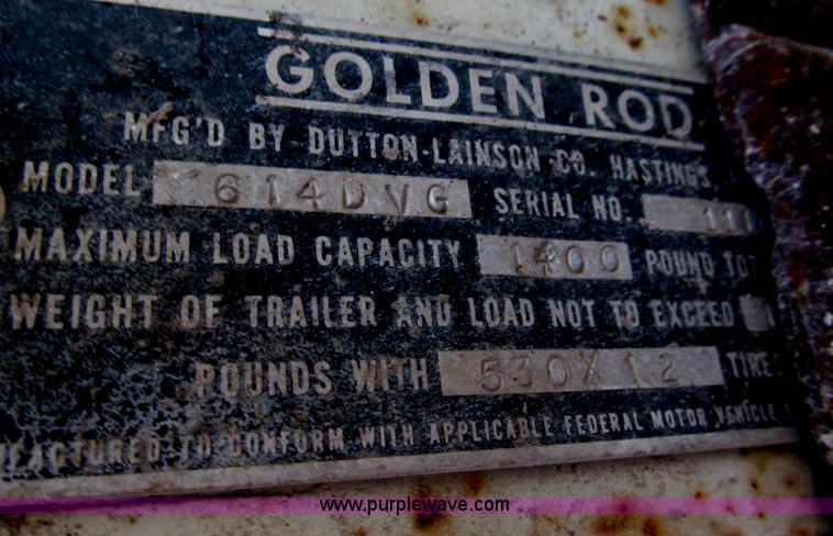 image for item B5131 1972 Anchor Plastics 614DVG 15 1/2' deck boat with Golden Rod trailer