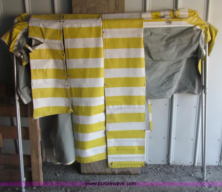 image for item B5131 1972 Anchor Plastics 614DVG 15 1/2' deck boat with Golden Rod trailer