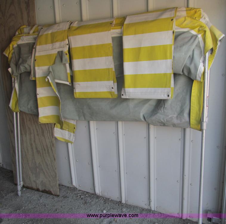 image for item B5131 1972 Anchor Plastics 614DVG 15 1/2' deck boat with Golden Rod trailer