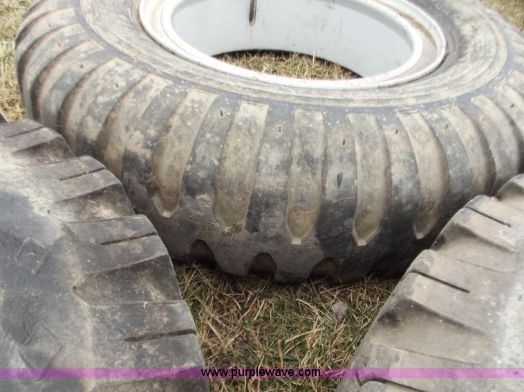 image for item B6256 (3) 9.00-20 tires on Dayton wheels