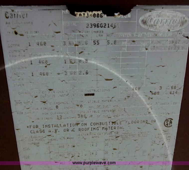 image for item C2038 Carrier five ton AC unit