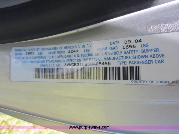 image for item C5467 2005 Volkswagen New Beetle TDI