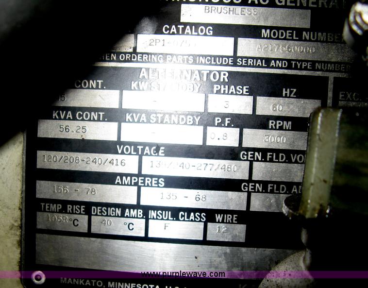 image for item G9883 Alturdyne back-up generator
