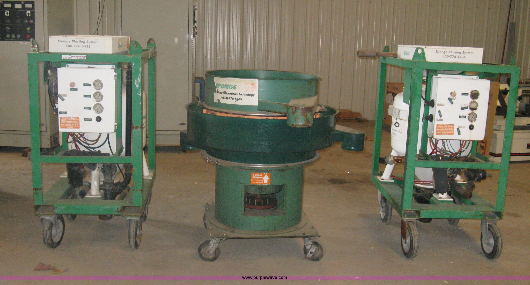 Sponge Jet sponge blasting system in Wichita, KS Item G9885 sold
