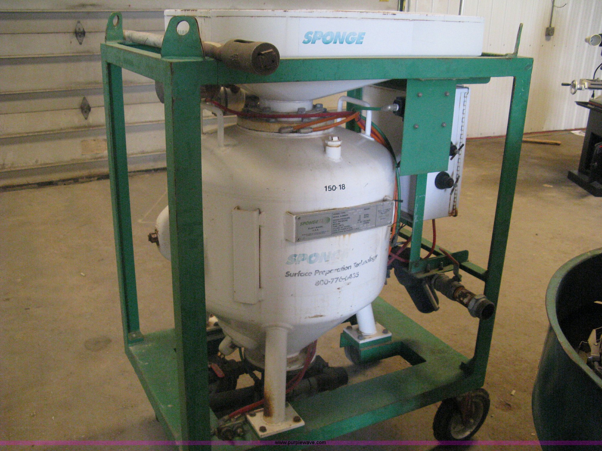 Sponge Jet sponge blasting system in Wichita, KS Item G9885 sold Purple Wave