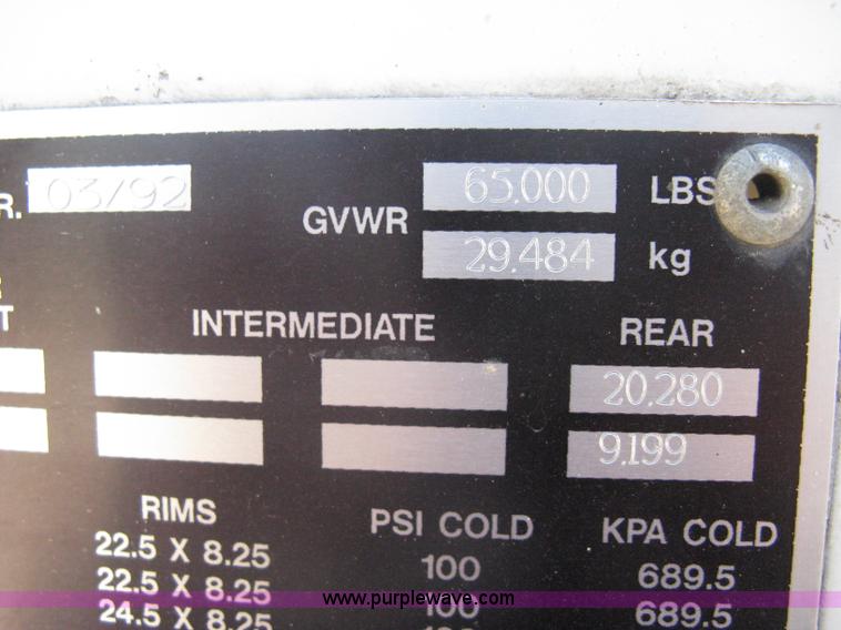 image for item A6321 1992 Merritt hopper bottom trailer