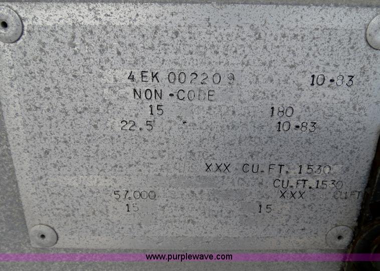 image for item B2293 1984 Fruehauf 42' aluminum pneumatic dry bulk trailer