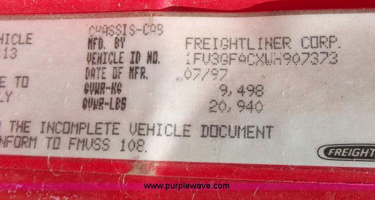 image for item C2014 1998 Freightliner FL60 business class roll back extended cab truck