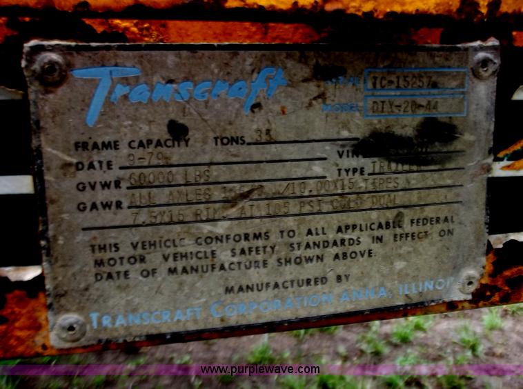 image for item C2102 1979 Transcraft 44' flatbed trailer