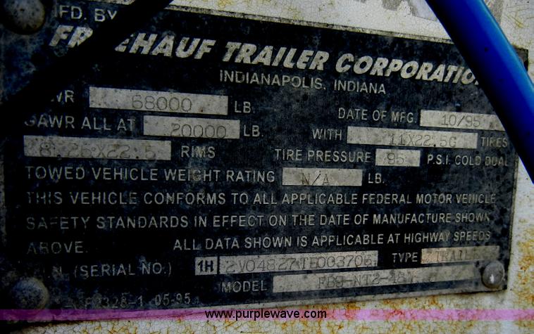 image for item C4308 1996 Fruehauf 48' dry van trailer