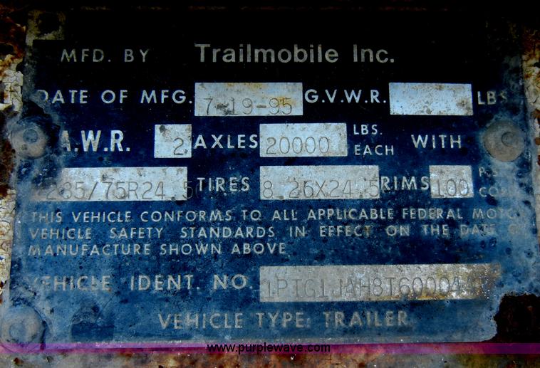 image for item C4309 1996 Trailmobile 48' dry van trailer