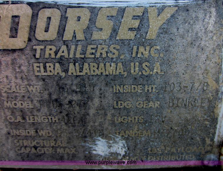 image for item D5513 1978 Dorsey 42' dry van trailer