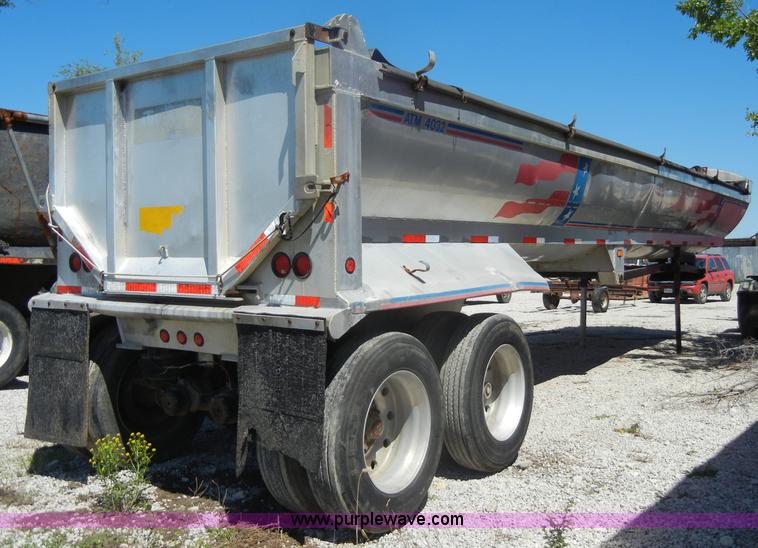 image for item K9760 1996 American 39' aluminum barrel end dump trailer