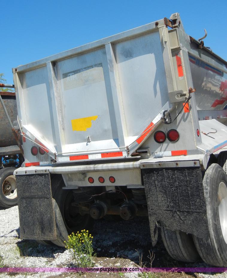 image for item K9760 1996 American 39' aluminum barrel end dump trailer