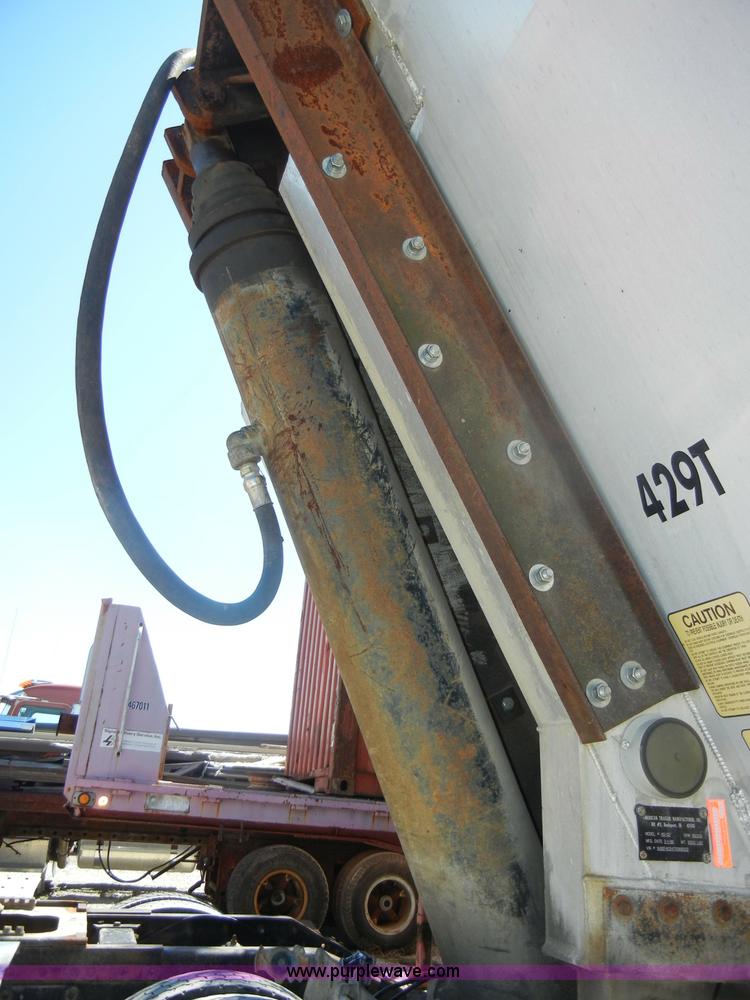 image for item K9760 1996 American 39' aluminum barrel end dump trailer