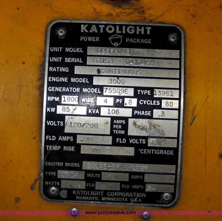 image for item A5867 Katolight stand by generator