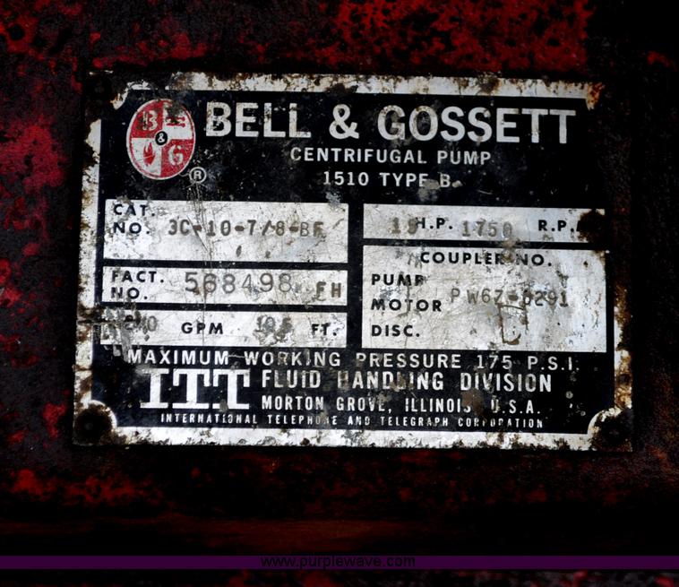 image for item A5869 Bell and Gossett centrifugal pump