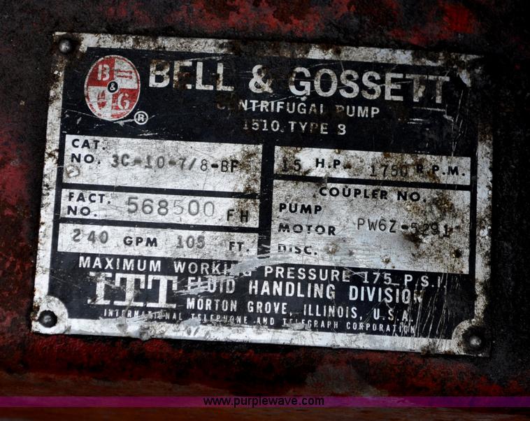 image for item A5870 Bell and Gossett centrifugal pump