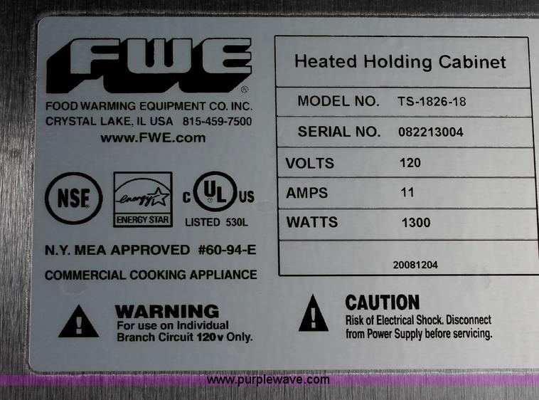 image for item L9752 FWE heated holding cabinet