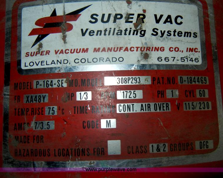 image for item M9505 Super Vac ventilating system