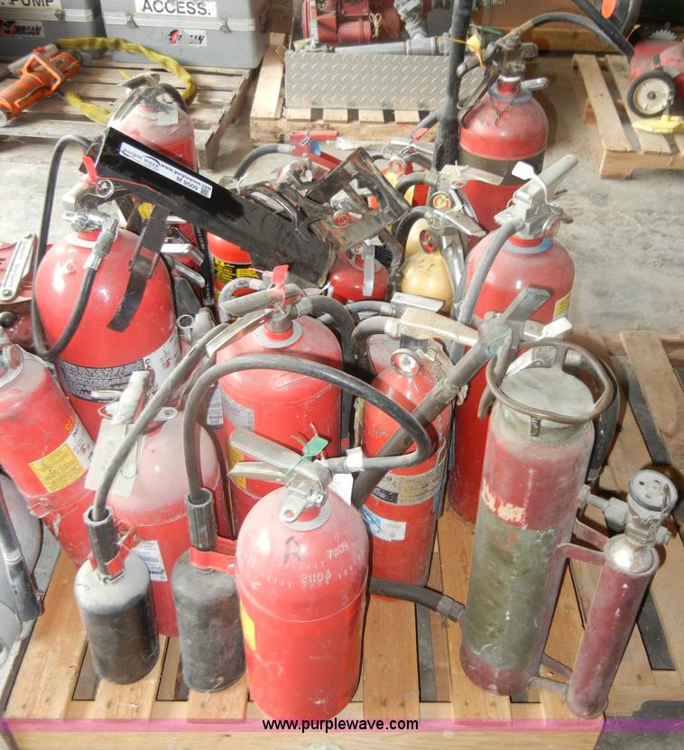 image for item M9509 Approximately 29 assorted fire extinguishers