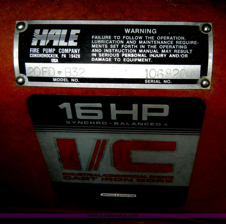 image for item M9514 Hale water pump