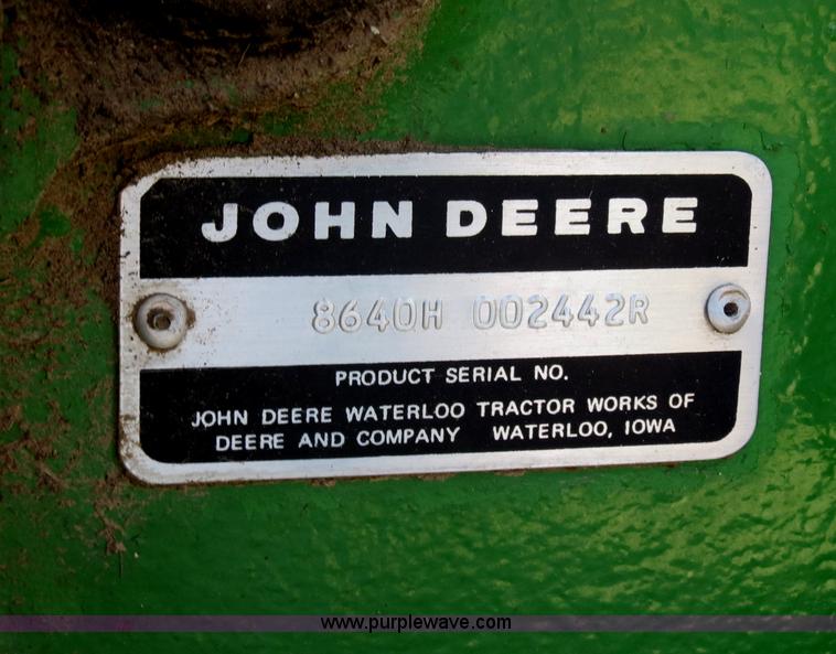 image for item B2343 1979 John Deere 8640 4WD tractor with Kinze repower
