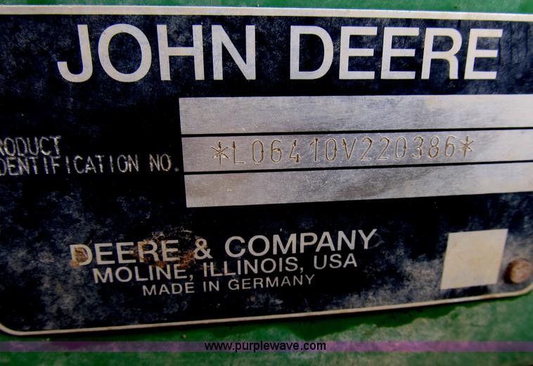 image for item B2706 1998 John Deere 6410L MFWD tractor