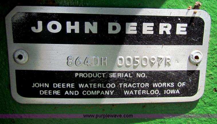 image for item B7155 1980 John Deere 8640 4WD tractor