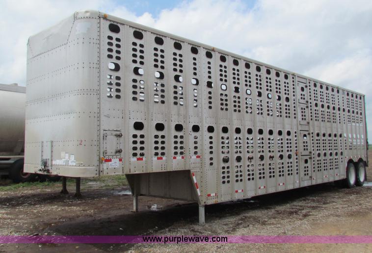 image for item B7234 1989 Wilson 48' aluminum cattle pot trailer