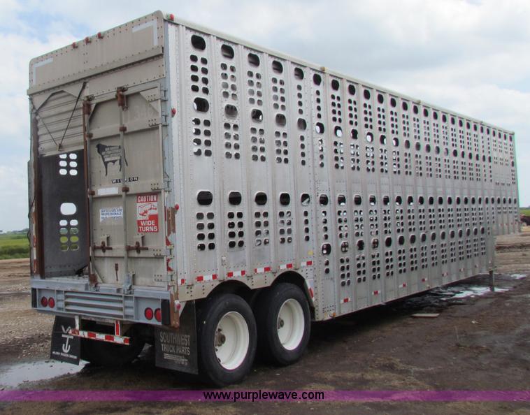 image for item B7234 1989 Wilson 48' aluminum cattle pot trailer